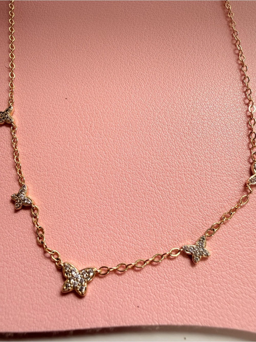 Kendra Scott Gold Butterfly Necklace with Clear Crystals